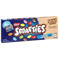 Chocolat au lait et coquille de sucre NESTLÉ SMARTIES, 4 x 45 g 180 g