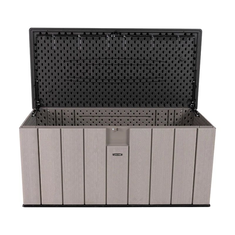 LIFETIME - Boîte de rangement extérieure de 150 gallons, couvercle gris