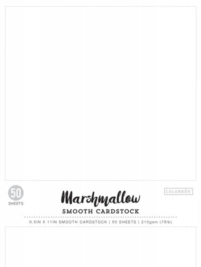 Carton souple Guimauve de Colorbok 50 Feuilles