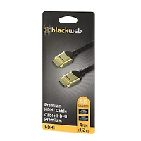 Câble HDMI Premium 4K de 1,2 m (1,2 pi) blackweb (Noir)
