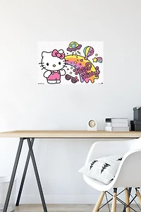 Hello Kitty - Retro Rainbow Wall Poster