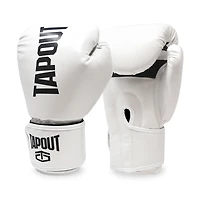 Gants de boxe Tapout 10 oz avec fermeture Velcro réglable - Blanc