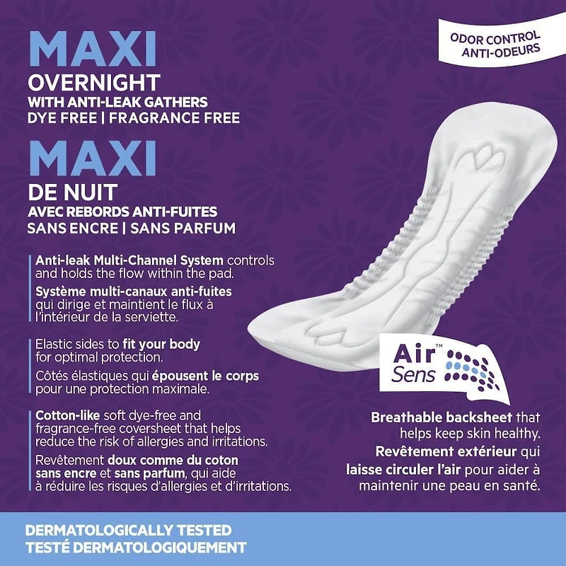 Serviettes Maxi Nuit d'Incognito®, paq.de 36