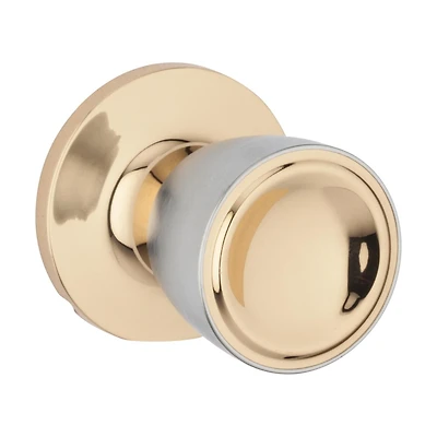 Weiser Beverly Passage Knobs in Bright Brass/Satin Chrome, Classic style, modern durability