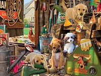 Buffalo Games - Le puzzle Dog Days - Puppy Workshed - en 750 pièces