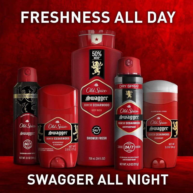 Old Spice Men's Antipespirant & Deodorant Invisible Dry Spray, Swagger Scent