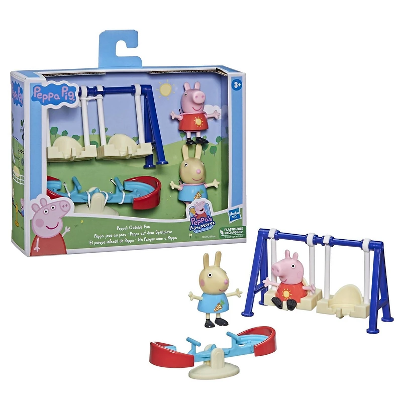 Peppa Pig Peppa's Adventures Peppa's Outside Fun Preschool Toy, with 2 Figures and 3 Accessories, Ages 3 and Up