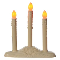 Holiday Time Christmas 3 Lights Candelabra with Orange Bulbs