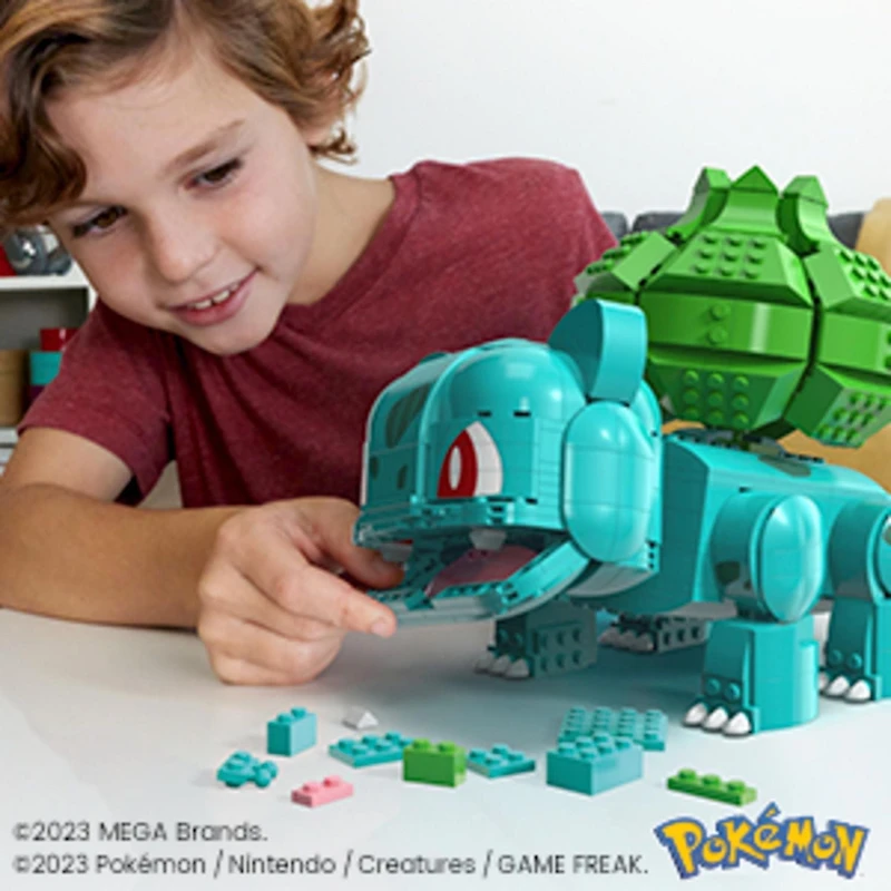 MEGA-Pokémon-Bulbizarre Géant, 1 figurine articulée (355 pcs)