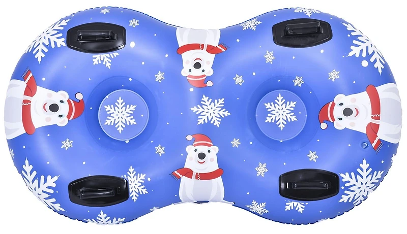 Pathfinder 61" unisexe double tube à neige  gonflable avec des graphismes d’hiver amusants
