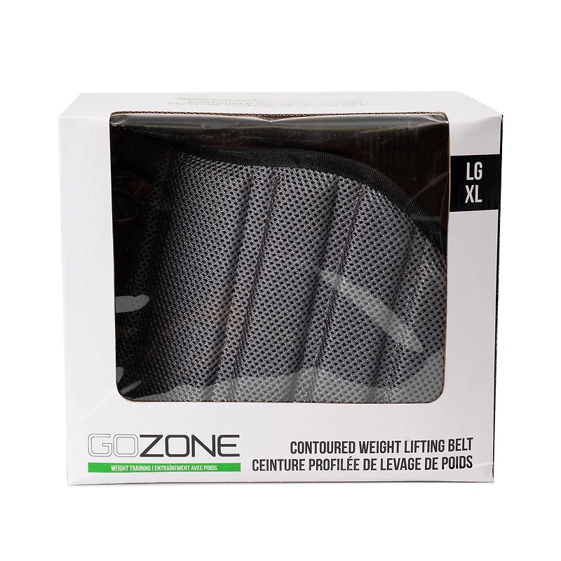 Ceinture profilée de musculation G/TG GoZone – Noir/gris