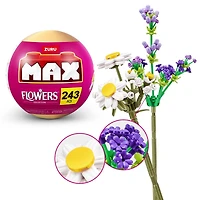 MAX Build More Premium Flowers Building Bricks (Assorted) Novelty Unboxing Toy Collectible Mini's by ZURU, flowers, capsule, collection