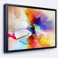 Designart Creative Flower in Multiple Colors FLOAT FRAME WALL ART