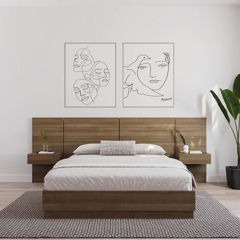 Nexera Milano Panneau d'extension de table de nuit flottante