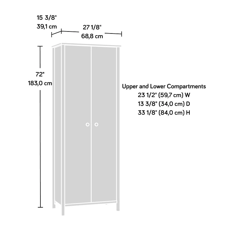 Sauder Select Storage Cabinet, White, 433284