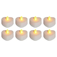 Way To Celebrate Valentine’s Day 4-Pack Heart Tea Lights, White/Red