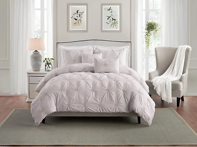 Floral Ruched Comforter Set