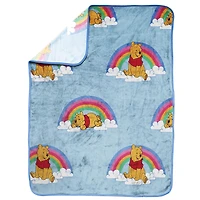 Winnie L'Ourson Jeté en Molleton Toucher Soie pour Enfants, 100 % Polyester