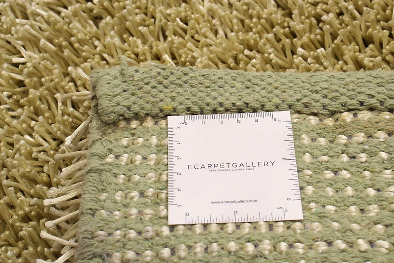 ECARPETGALLERY Metro Plush Light Green Shag 5'0" x 8'0"