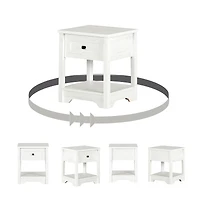 South Shore Hazen Nightstand for Child, in White Pine