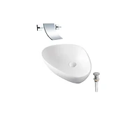 DROP Bath and Kitchen DR091226 Bathroom Vessel Sink Set