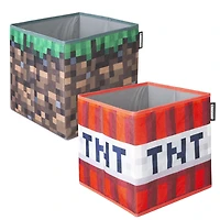 Minecraft Set of 2 Fabric Storage Boxes - TNT/BLOCK