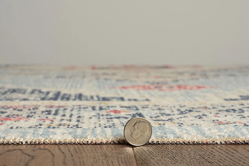 Tapis Grand Zéro Lofton ivoire et rouille de 5 pi x 7 pi 6 po