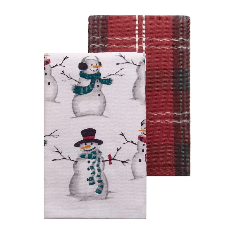 Ensemble de serviettes de cuisine Holiday Time 100 % de coton BCI