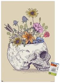 Rachel Caldwell - Flower Skull Wall Poster