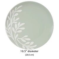 Mainstays Emelie Green 12-Piece Stoneware Dinnerware Set