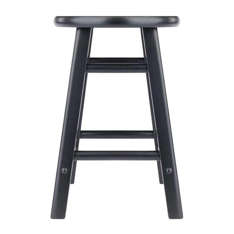 Ensemble de 2 tabourets de salle à manger Element avec pieds carrés, finition noire