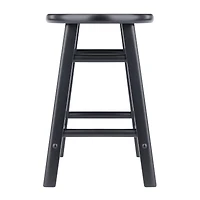 Ensemble de 2 tabourets de salle à manger Element avec pieds carrés, finition noire