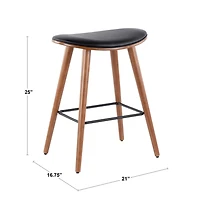 Tabouret de comptoir moderne milieu-du-siècle Saddle de LumiSource
