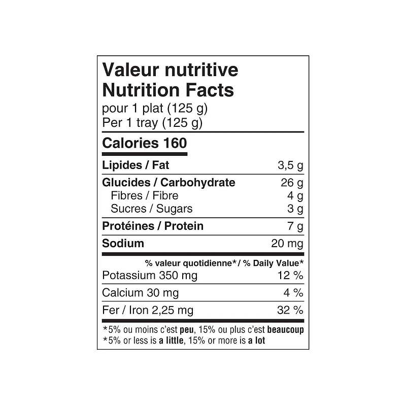 Repas texturé pour bébé aux lentilles