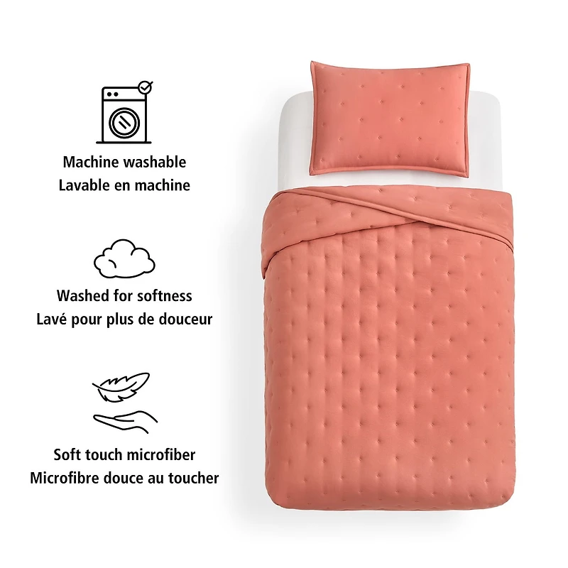 Ensemble de couette 2 pièces Mainstays, Terracotta Dream, lit simple Double