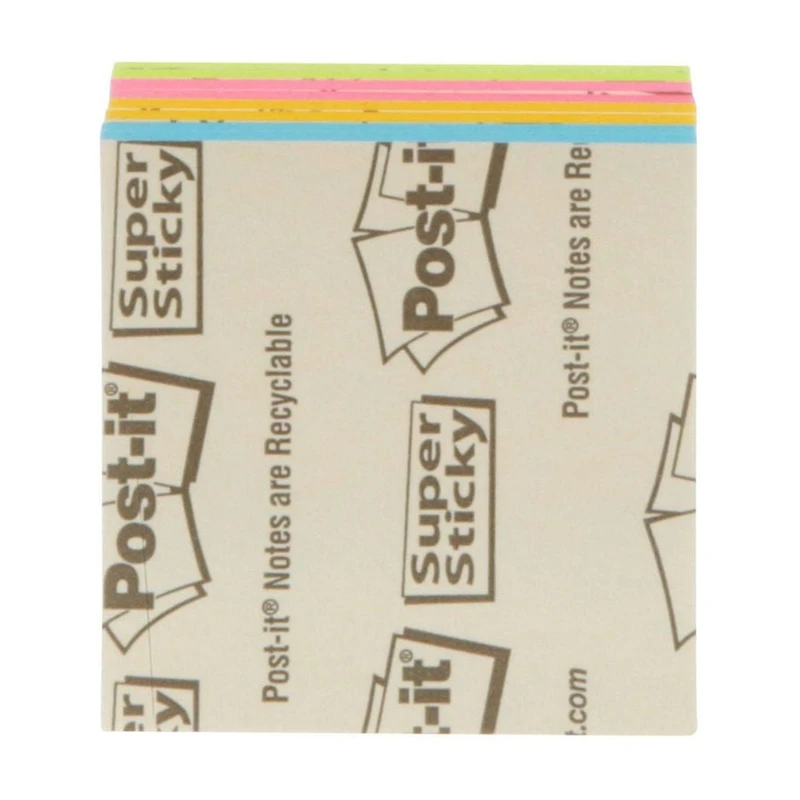 Feuillets super collants Post-it®, F220-8SSAU, collection Rio de Janeiro, 25 feuillets/bloc, 8 blocs/paquet