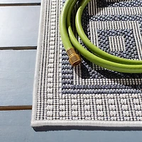 SAFAVIEH Bermuda Isidora Tapis Intérieur/Extérieur Géométrique Lavable en Machine