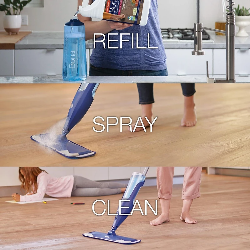 Bona Hardwood Floor Cleaner Refill 1.89L, Quick & Easy