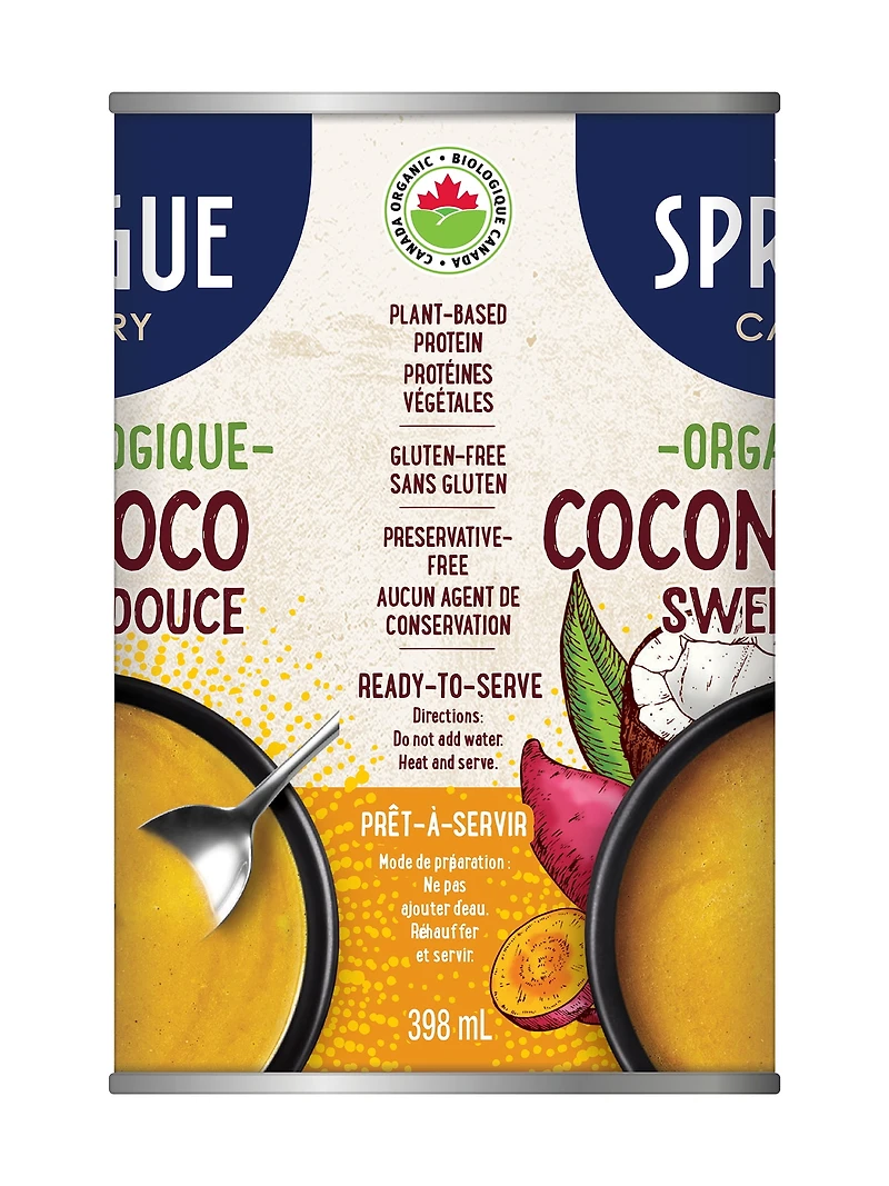 Sprague Soupe au curry et noix de coco biologique