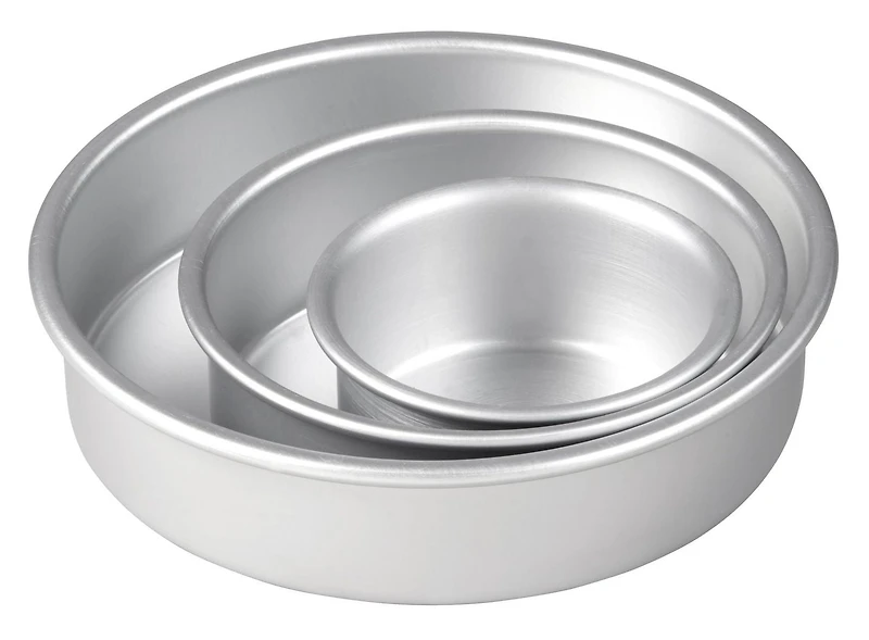 Ensemble de 3 moules à gâteau rond en aluminium Wilton Ensemble moules alu, 3 pièces