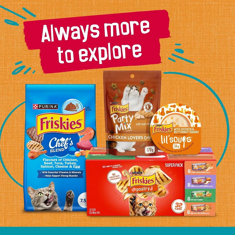 Friskies Tasty Treasures Chicken in Gravy, Wet Cat Food 156g, 156 g