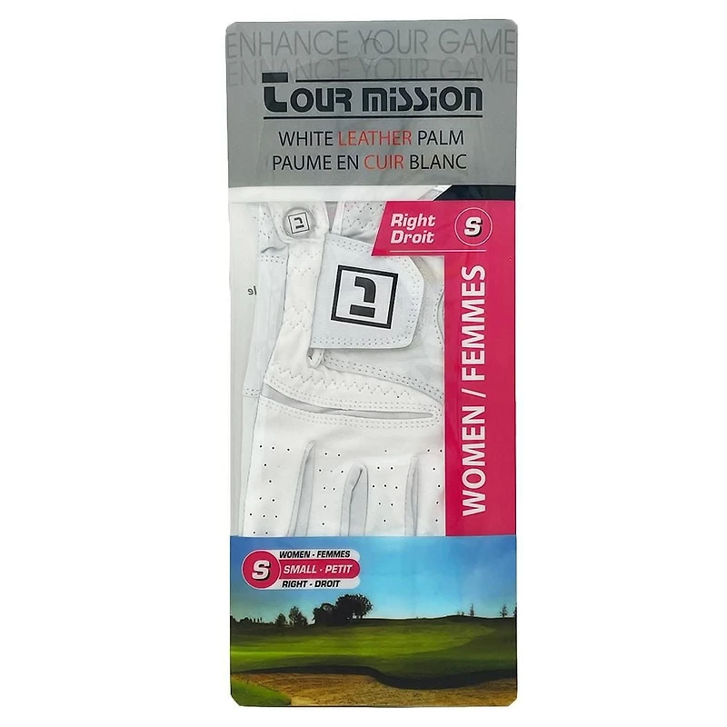 Tour Mission Women's Right Hand Golf Glove, Small (1 Unit), Premium Cabretta leather glove