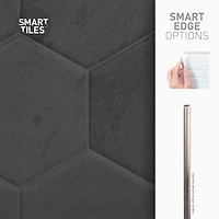 Smart Tiles Peel and Stick Backsplash Wall Tiles, Hexa Walton, 4-Pack, 9.56in x 10.61in
