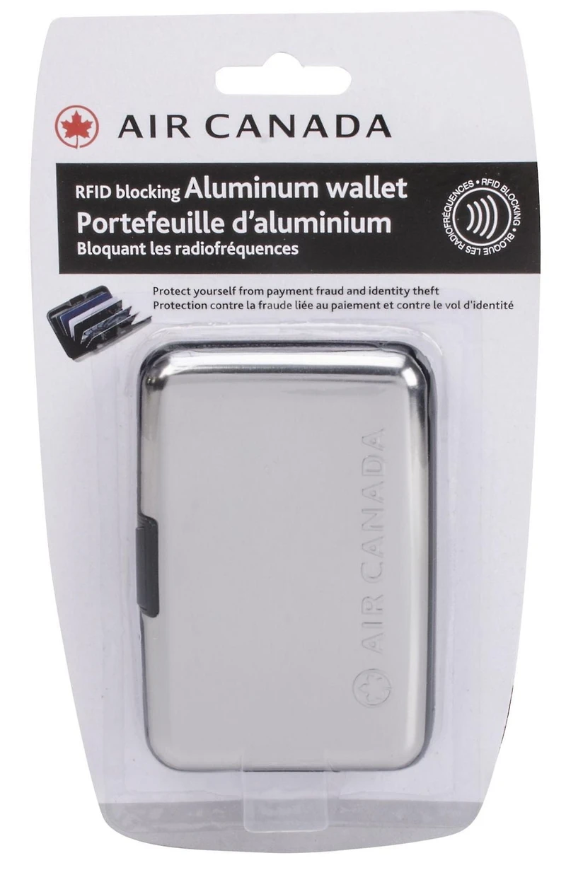 Air Canada Rfid Blocking Aluminum Wallet Adult Unisex, 7 slots