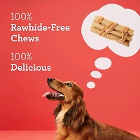 DreamBone Wavy Chips Wrapped with Chicken and Made with Real Peanut Butter Flavour, 5 Count, Treat Your Dog to a Delicious Rawhide-Free Chew, For All Dogs, DreamBone Chicken Wrapped Wavy Peanut Butter Chips 5ct, 75g
