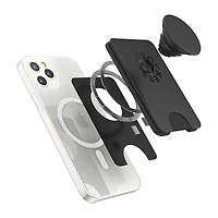 PopSockets PopWallet+ pour MagSafe Rond avec Anneau D'adaptationNoir
