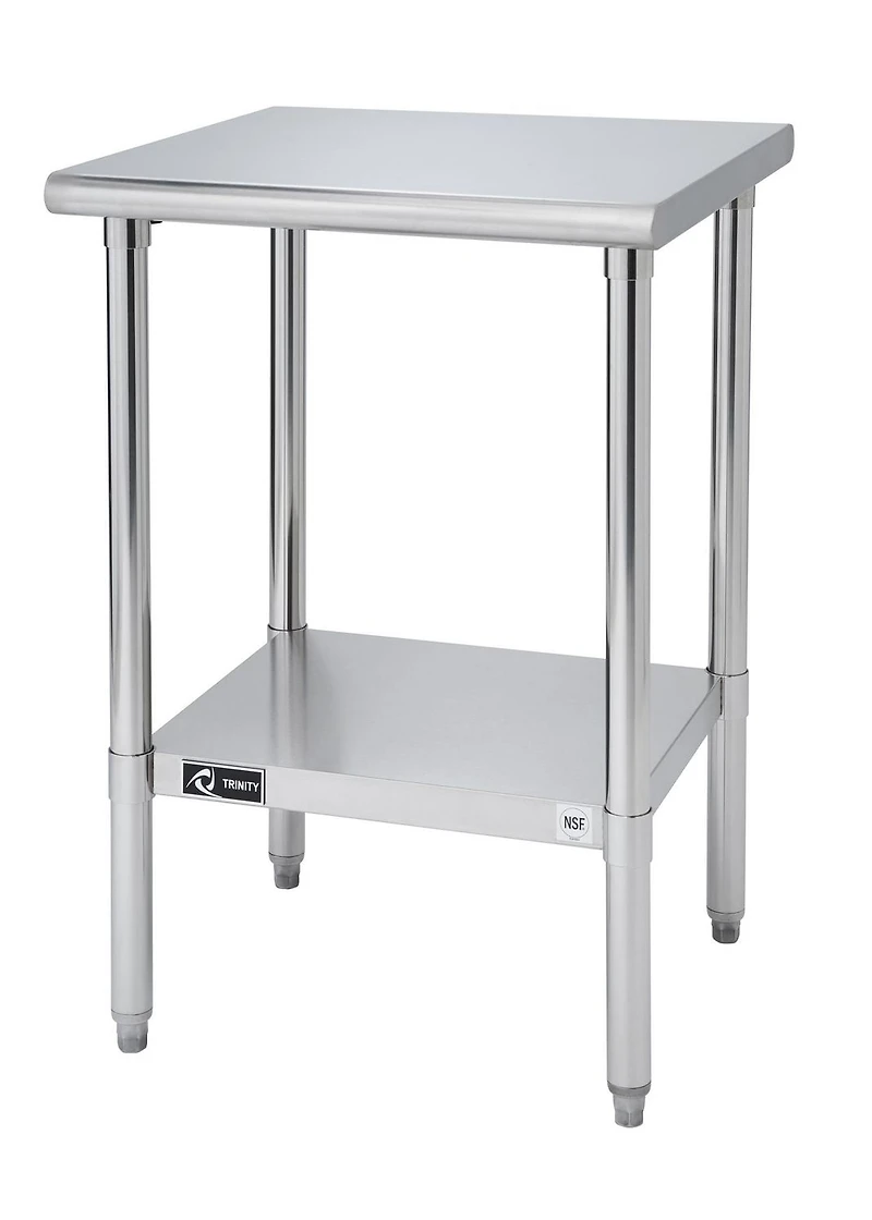 TRINITY – Table de préparation EcoStorage en acier inoxydable, homologuée NSF