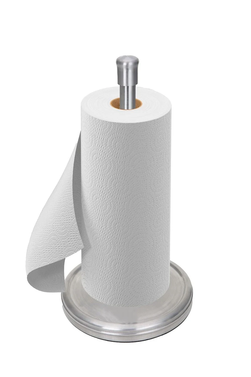 Porte-serviettes en papier universel Mainstays 14,4" en acier inoxydable argenté