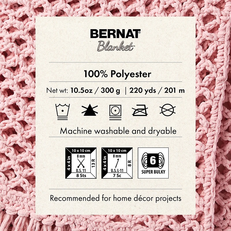 Bernat® Blanket™ #6 Super Bulky Polyester Yarn 10.5oz/300g