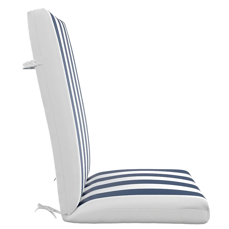 Coussin de siège pour patio à dossier haut bleu marine Cabana Mainstays 111,8 cm x 48,3 cm x 6,4 cm